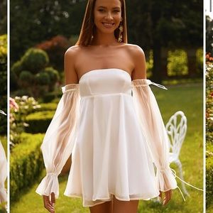 White Celine Mini Dress from Alamour the Label